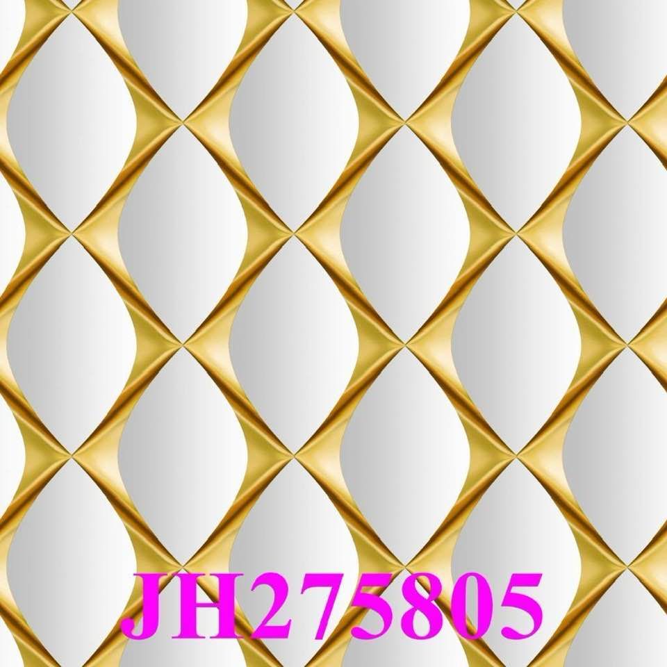 White And Gold Design Wallpaper; Realistic 3D Wallpaper