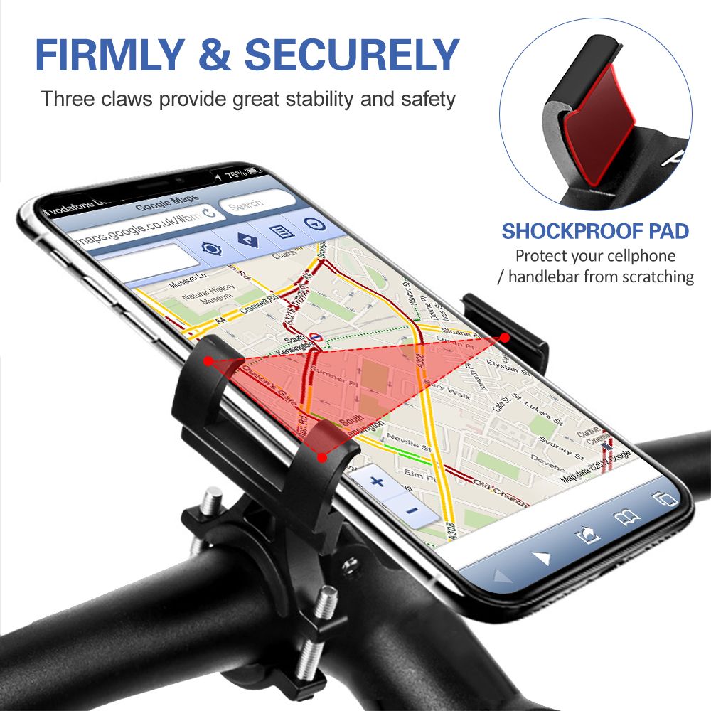 Bicycle Mobile Phone Mount Aluminium Motorcycle Scooter