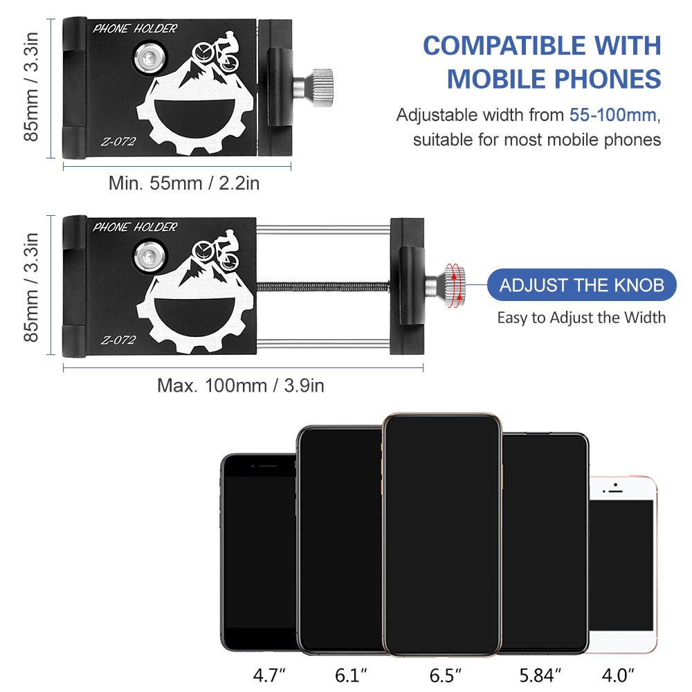 Bicycle Mobile Phone Mount Aluminium Motorcycle Scooter