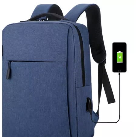 School Laptop Office Backpack Bag - Blue