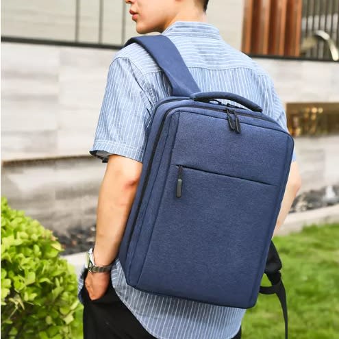 School Laptop Office Backpack Bag - Blue