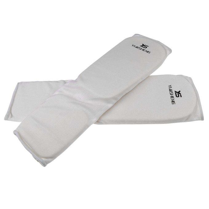 Instep Shin Guard Protector Taekwondo Foot Gear Leg Shank S White