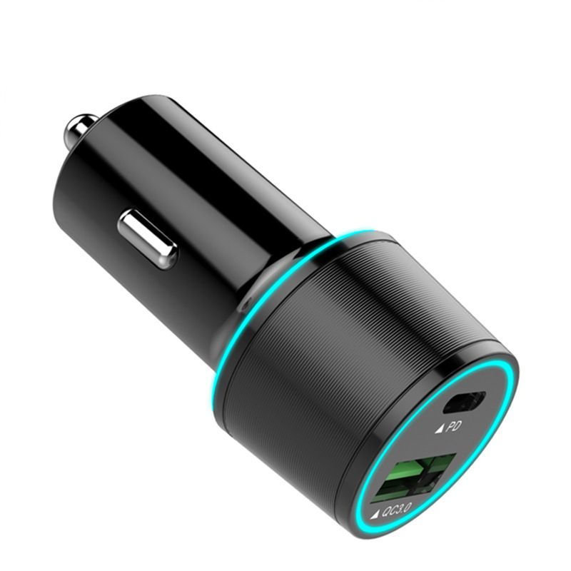 USB C Car Charger 45W Cigarette L USB Charge PD+QC3.0