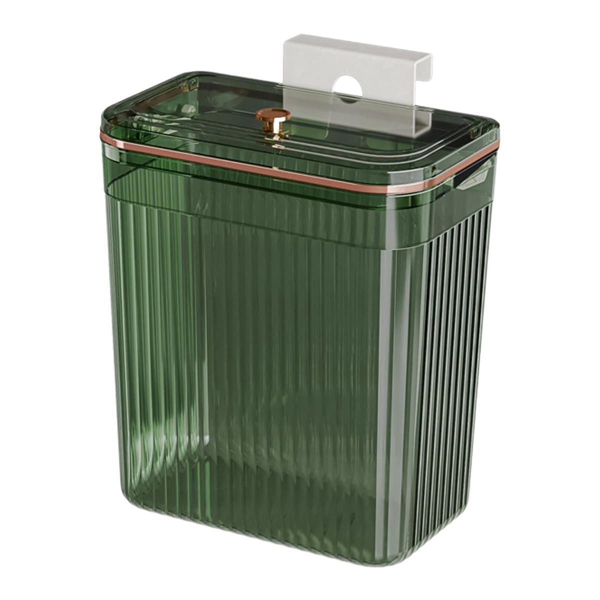 Cabinet Door Hanging Trash Modern Hanging Trash with Lid for Kitchen Green