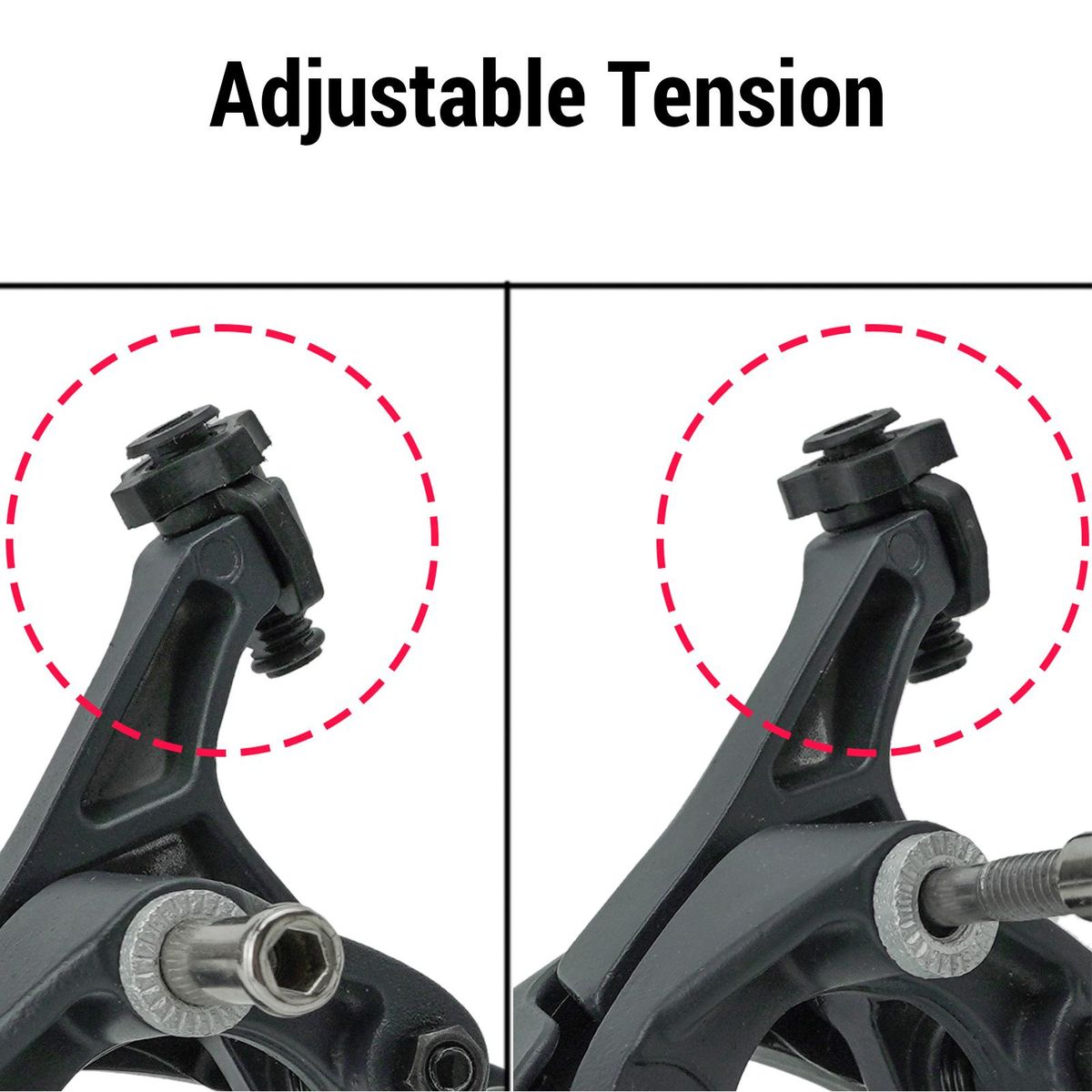 Bicycle Brake Caliper Set with Brake Levers and Cable Housing for Road Bike Fixed Gear Bike