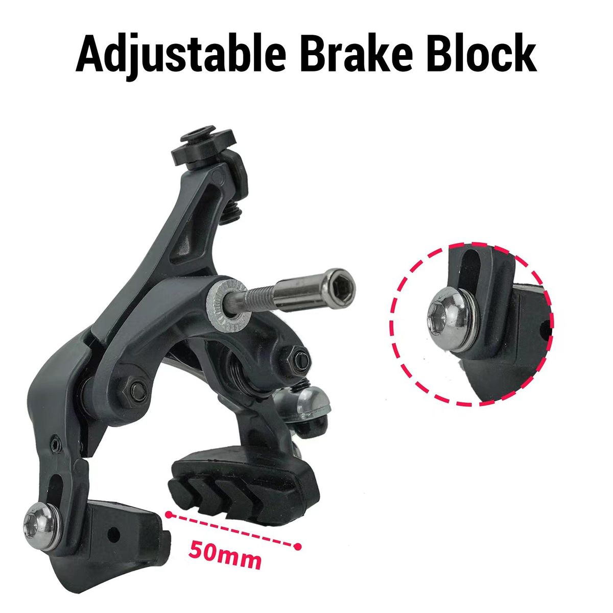 Bicycle Brake Caliper Set with Brake Levers and Cable Housing for Road Bike Fixed Gear Bike
