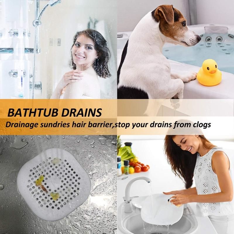 Drain Cover for Shower Silicone Hair Stopper, for Bathroom,