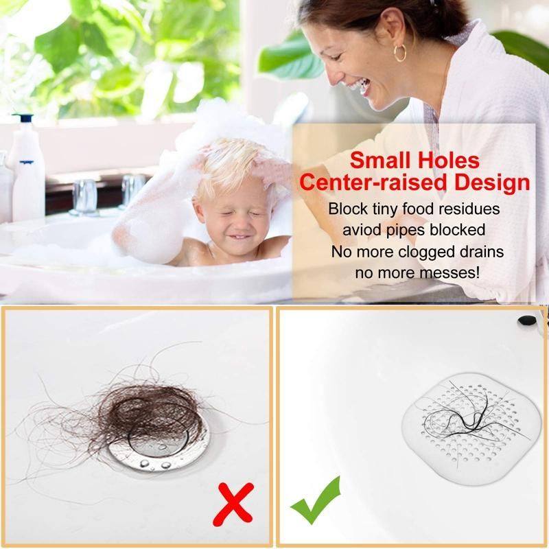 Drain Cover for Shower Silicone Hair Stopper, for Bathroom,