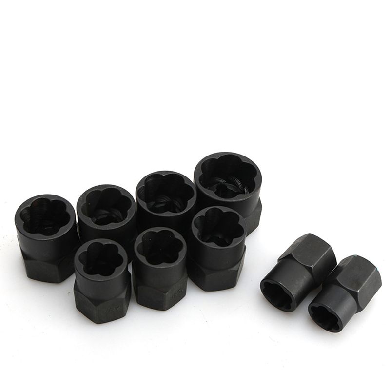 11pcs Twist Socket Set 3/8" & 1/2" Dr. Damaged Lock Lug Nut Removal Socket Tool