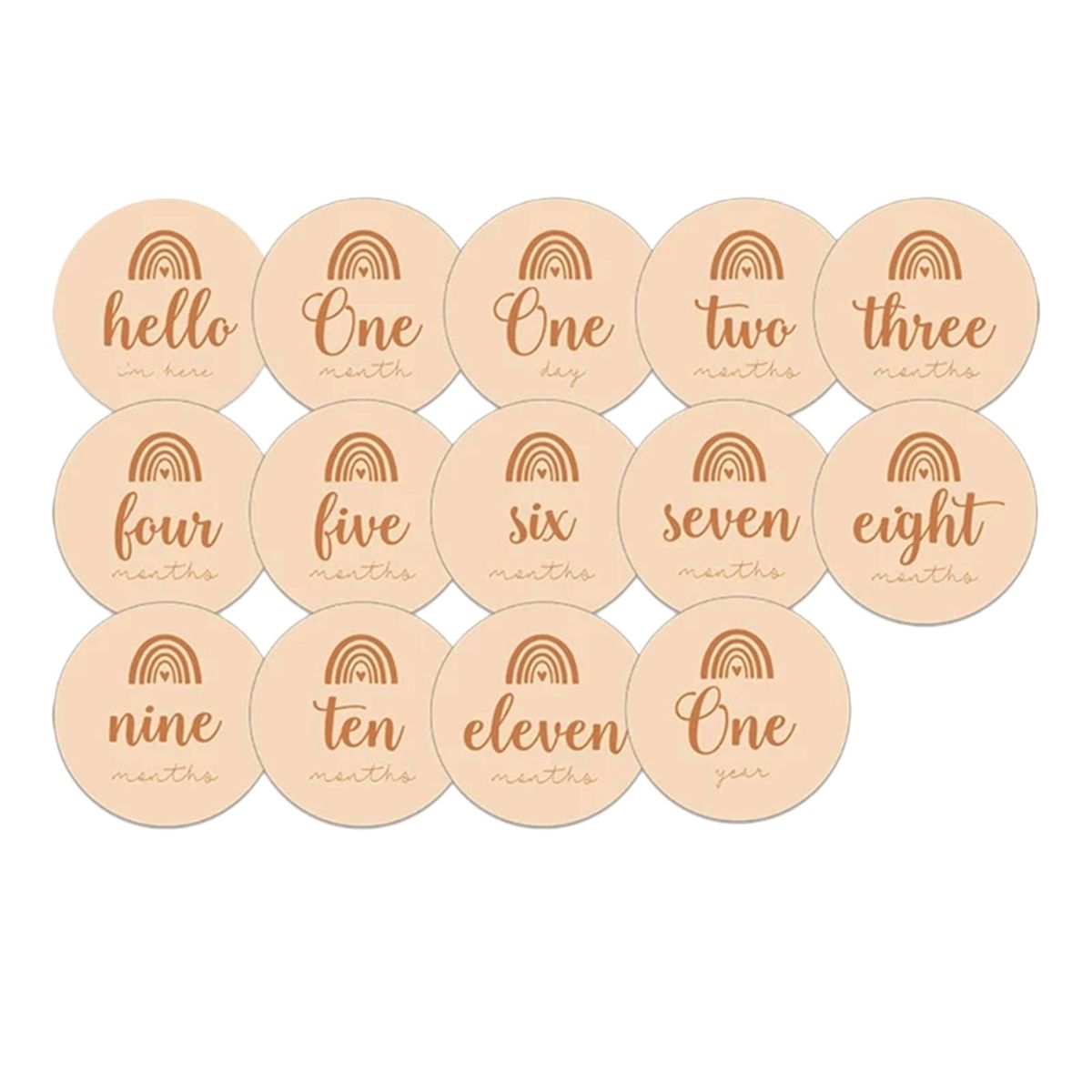 14 Pieces Milestone Cards For Door Hanger  Baby Newborn