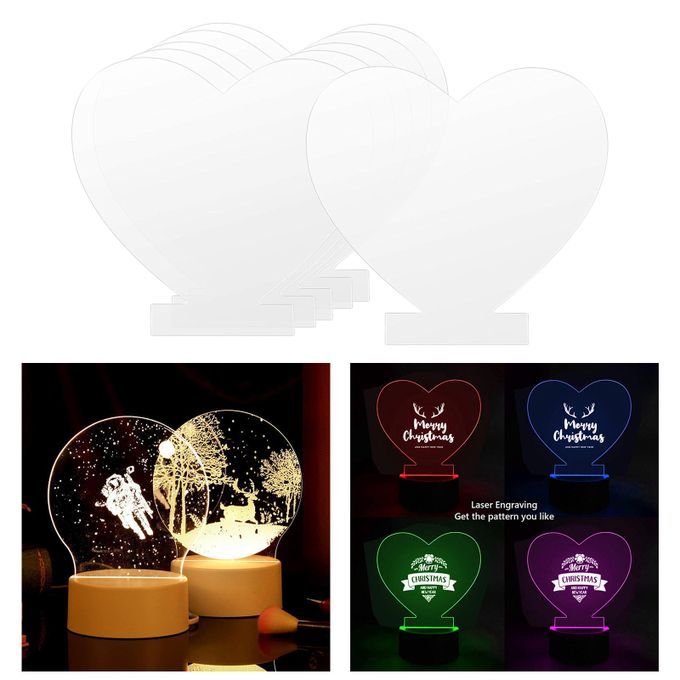 6x Acrylic Sheets LED Light Base Cast Plastic Glass 2mm Panel For