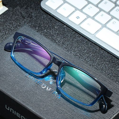 Blue Transparent Glasses Frame Clear Optical Prescription Eyewear Frame