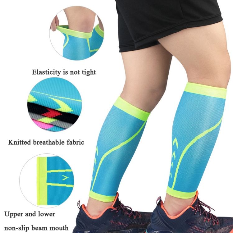 1 Pairs Sports Calf Cover , Specification:  L (Black + Red)