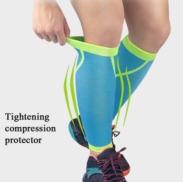 1 Pairs Sports Calf Cover , Specification:  L (Black + Red)
