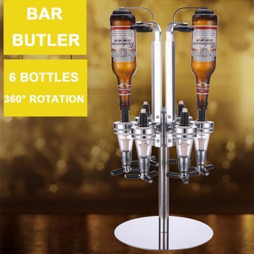 6 Bottle Drinks Dispenser Wine Champagne Bar Butler