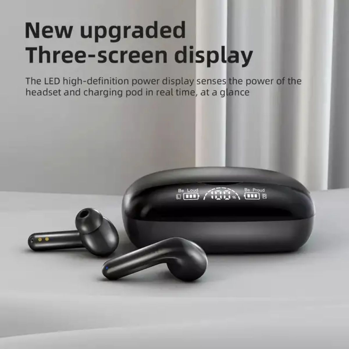 Bluetooth Earpods With Fingerprints & Its Powerbank