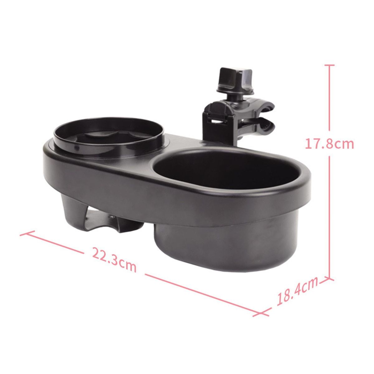 Stroller Tray Snack Tray With Pram Cup Holder Black   Install