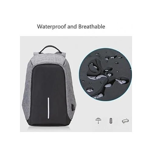 Anti Theft Water Resistant Travel Backpack With USB Charging Port