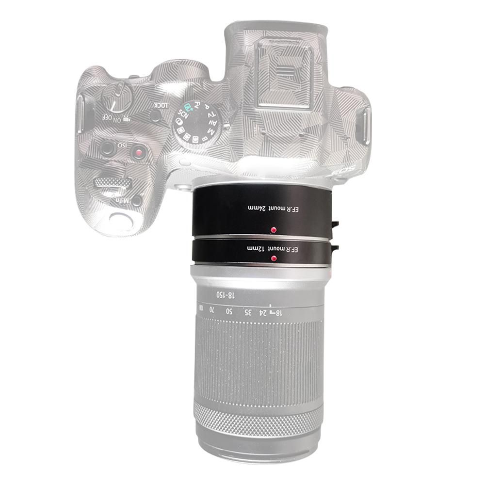 Automatic Extension Tubes 12mm + 24mm R Mount Macro Tubes Sets Lightweight Compatible with Canon RF-Mount Lenses And Canon R5/R6/R7/R10 Camera
