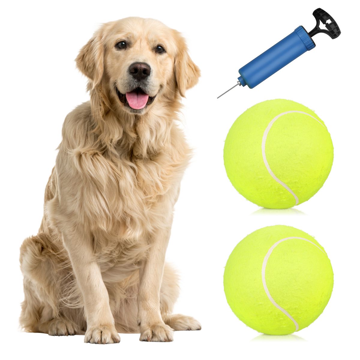 2pcs 9.5 Inch Oversize Giant Tennis Balls Inflatable Tennis