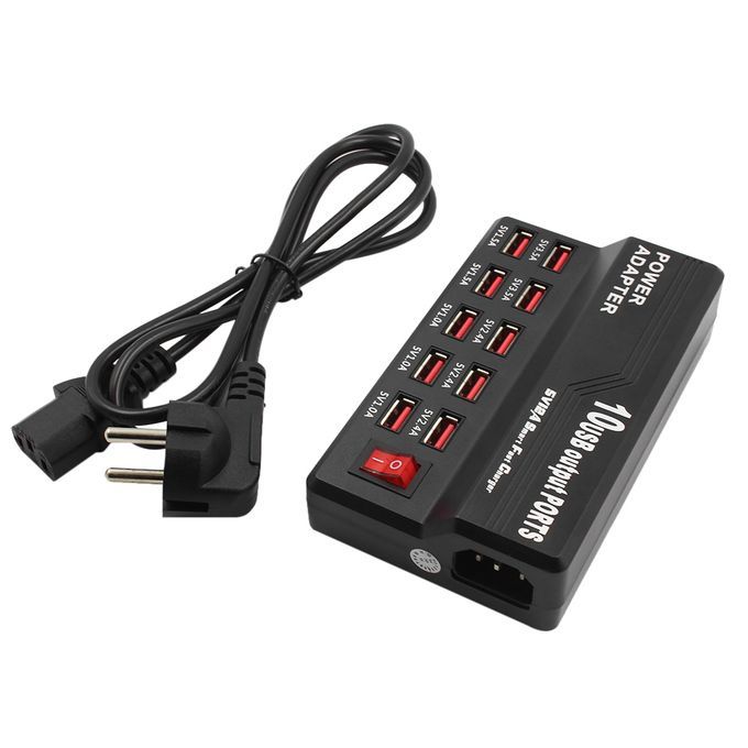 Multifunctional High Speed 10-Port USB AC To DC  Socket USB