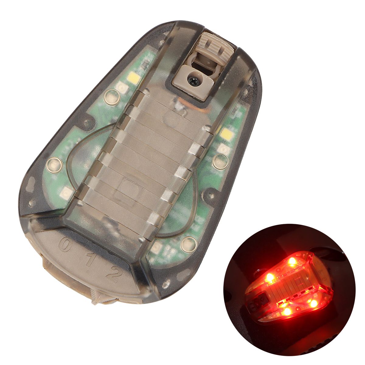 Helmet Strobe Light Water Resistant Helmet-mounted Lamp