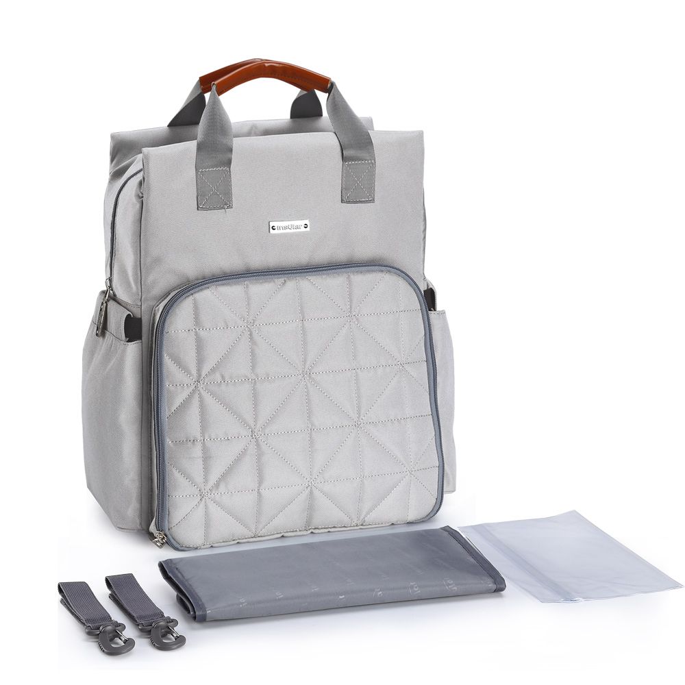(Light Grey)New Mother Maternity Nappy Bag Mommy Diaper