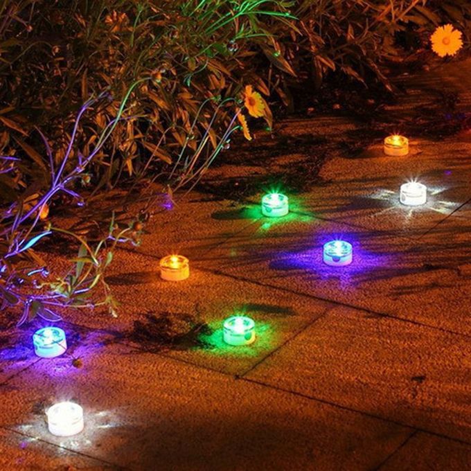 SOLAR POWERED LED UNDERGROUND LAMP ENVIRONMENTAL LIGHT WATER RESISTANCE B8B8
