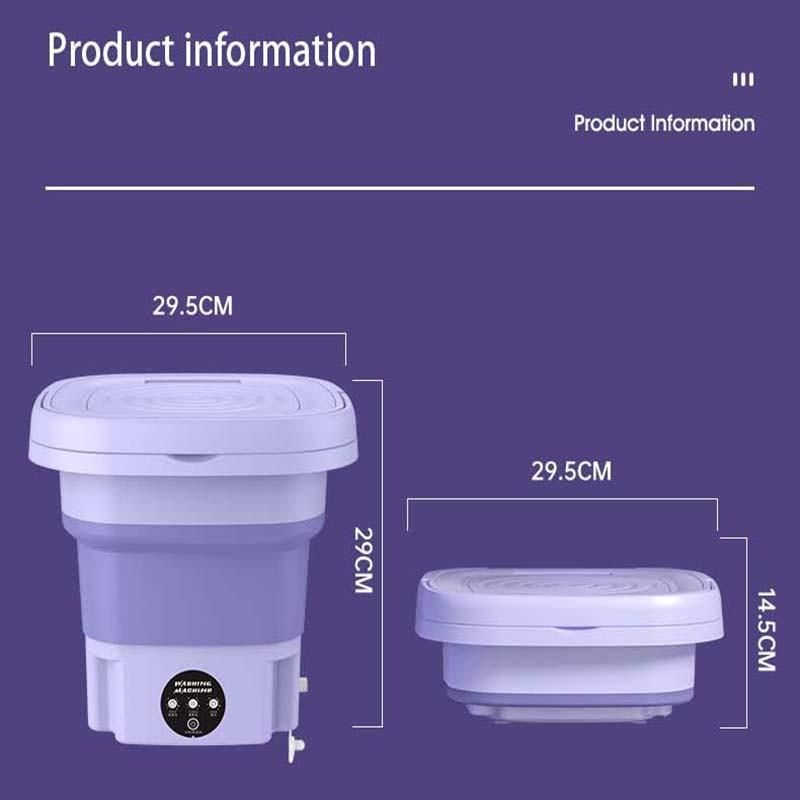 8L Foldable Washing Machine Portable Retractable Household Washing Machine