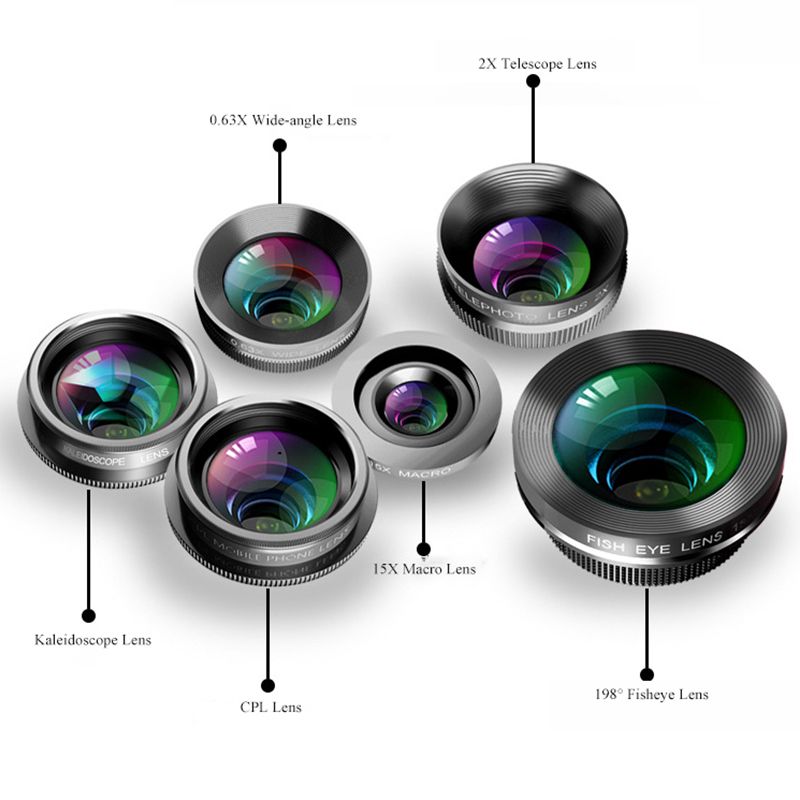 Phone Camera Lens,6 In 1 Cell Phone Lens Kit For Iphone And