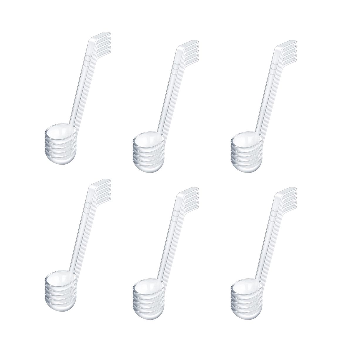 30 Pieces Clear Small Ladles for Sauce Long Punch Plastic