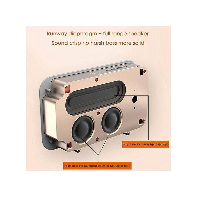 Card Can Be Read USB With Remote Control NFC Connection Bluetooth Portable Speaker Outdoor Speakers(Red) HT-S