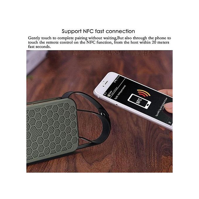 Card Can Be Read USB With Remote Control NFC Connection Bluetooth Portable Speaker Outdoor Speakers(Red) HT-S