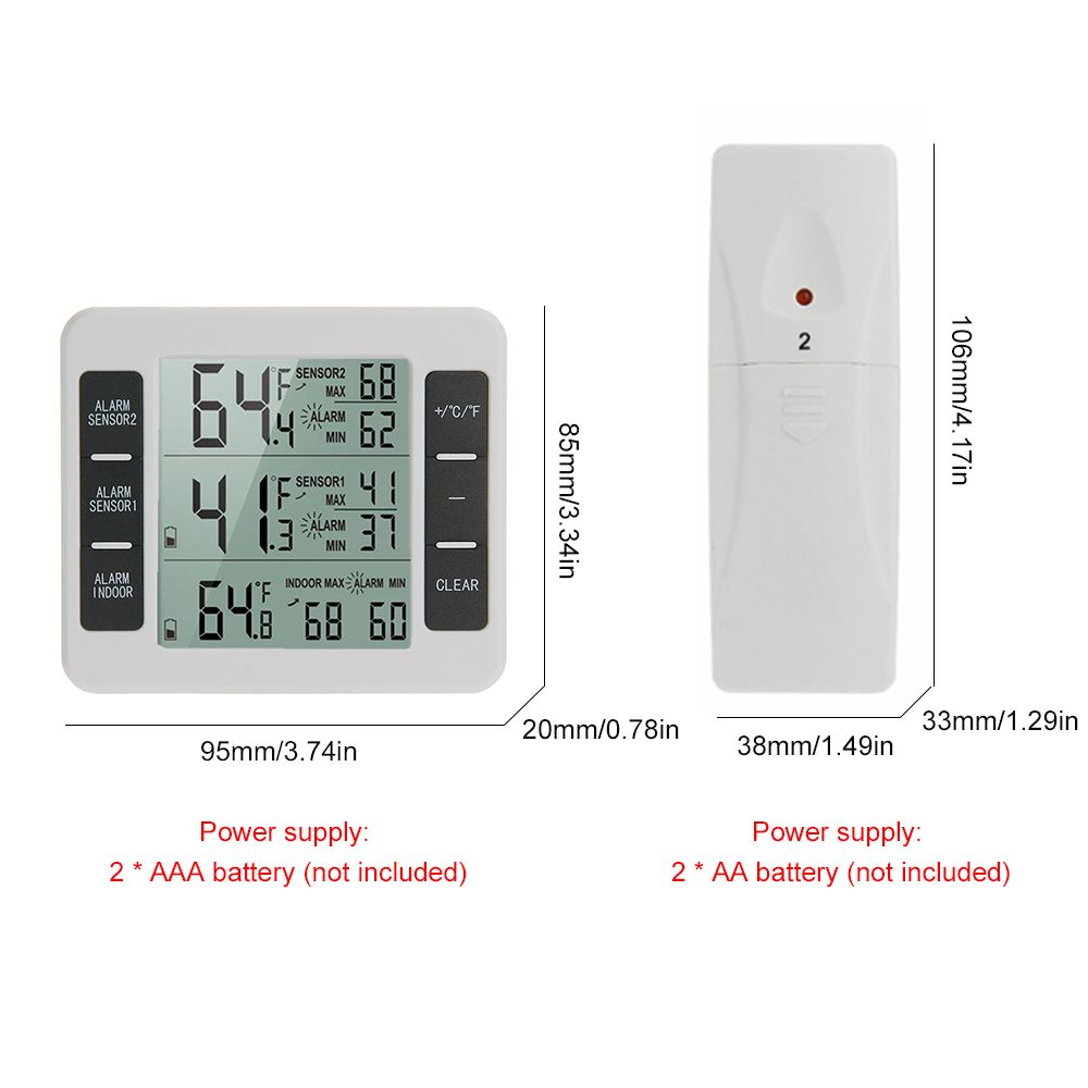 Indoor Outdoor Temperature Meter With Wireless Sensor