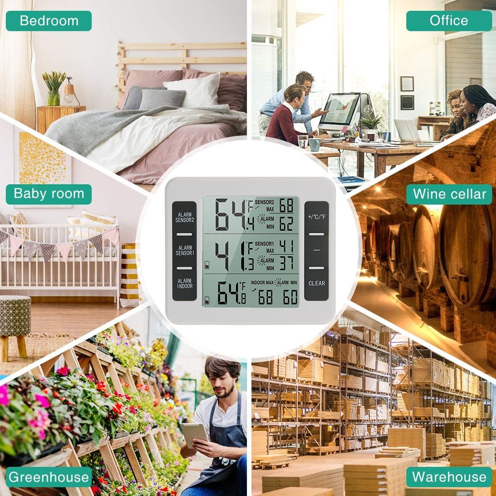 Indoor Outdoor Temperature Meter With Wireless Sensor