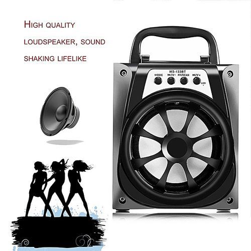 MS-133BT Multifunction Portable High Power Output FM Radio Bluetooth Speaker HT-S