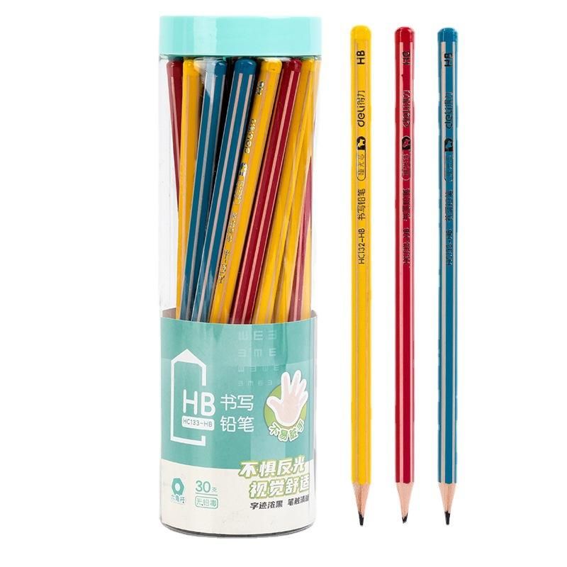 Deli HC133-HB Log Strip 30 PCs Matte Sketch Drawing Painting Writing Pencil (30 PCs/Tube)