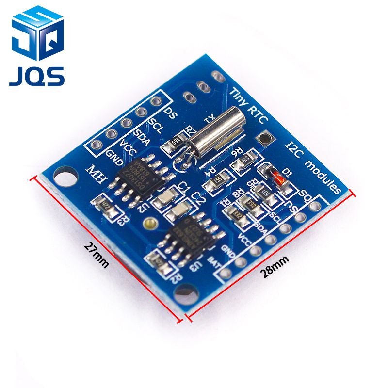 2PCS The Tiny RTC I2C Modules 24C32 Memory DS1307 Clock RTC Module For Arduino (without Battery)