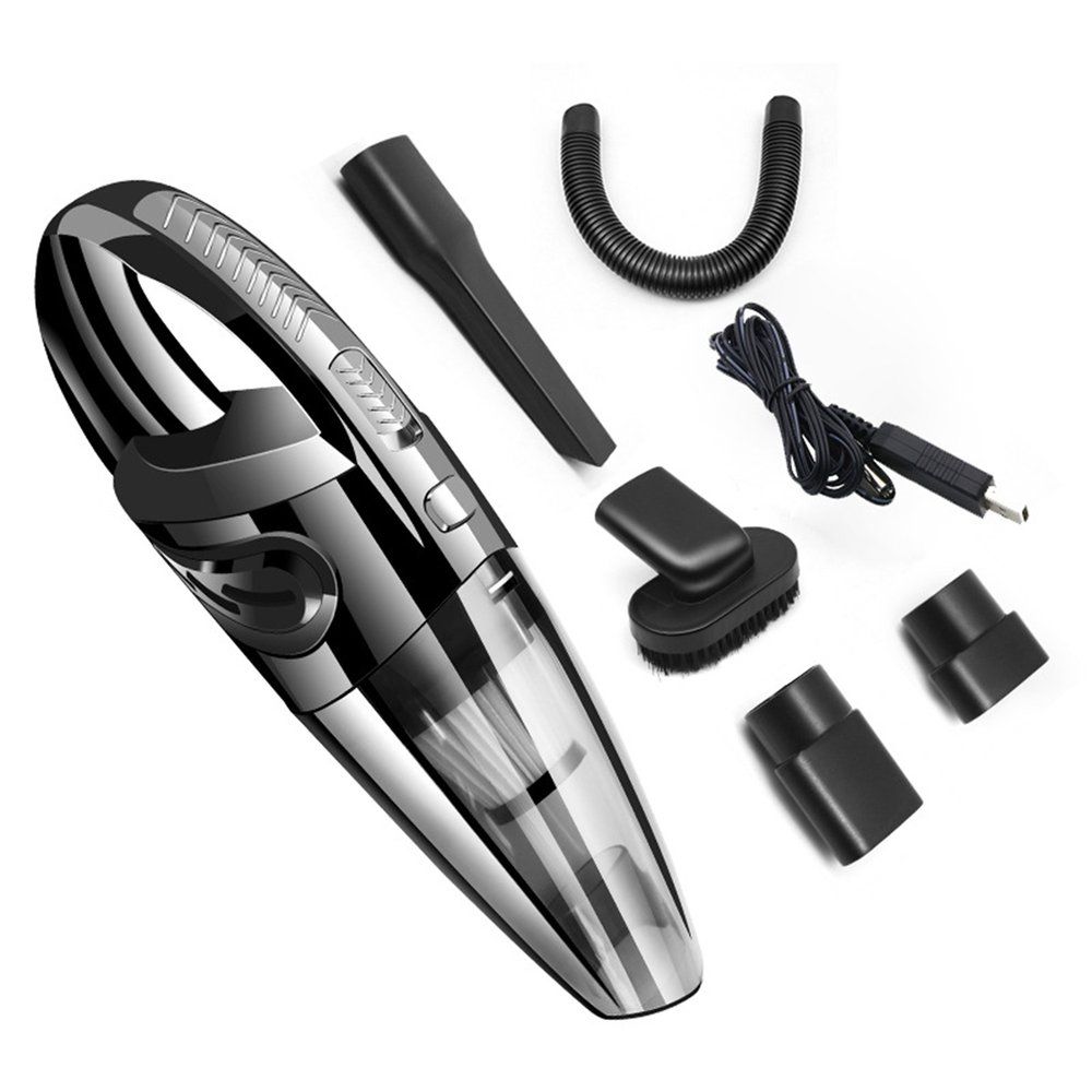 High-Power Car Vacuum Cleaner Wireless Car Dry Wet Vacuum Cleaner R-6053 Black
