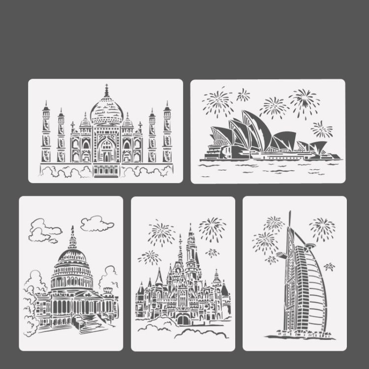10 PCS 5 Taj Mahal A4 Label Template