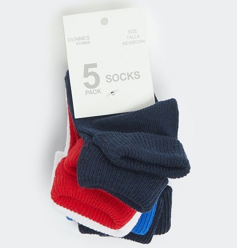 Pack Of 5 Foldover Baby Socks - Multi