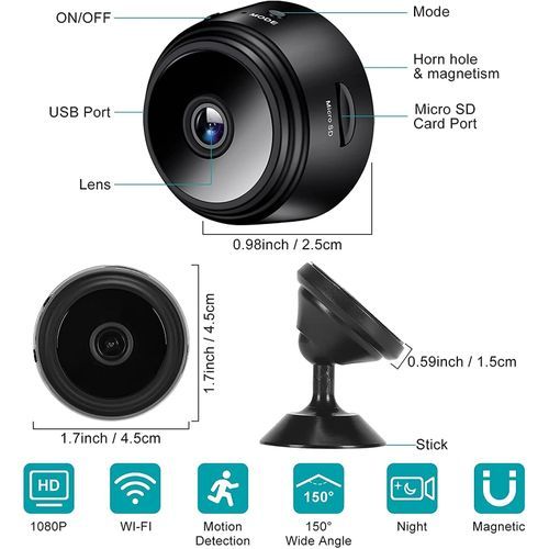 32 GB Mini HD 1080P Night Vision Wireless WiFi Spy Hidden Camera