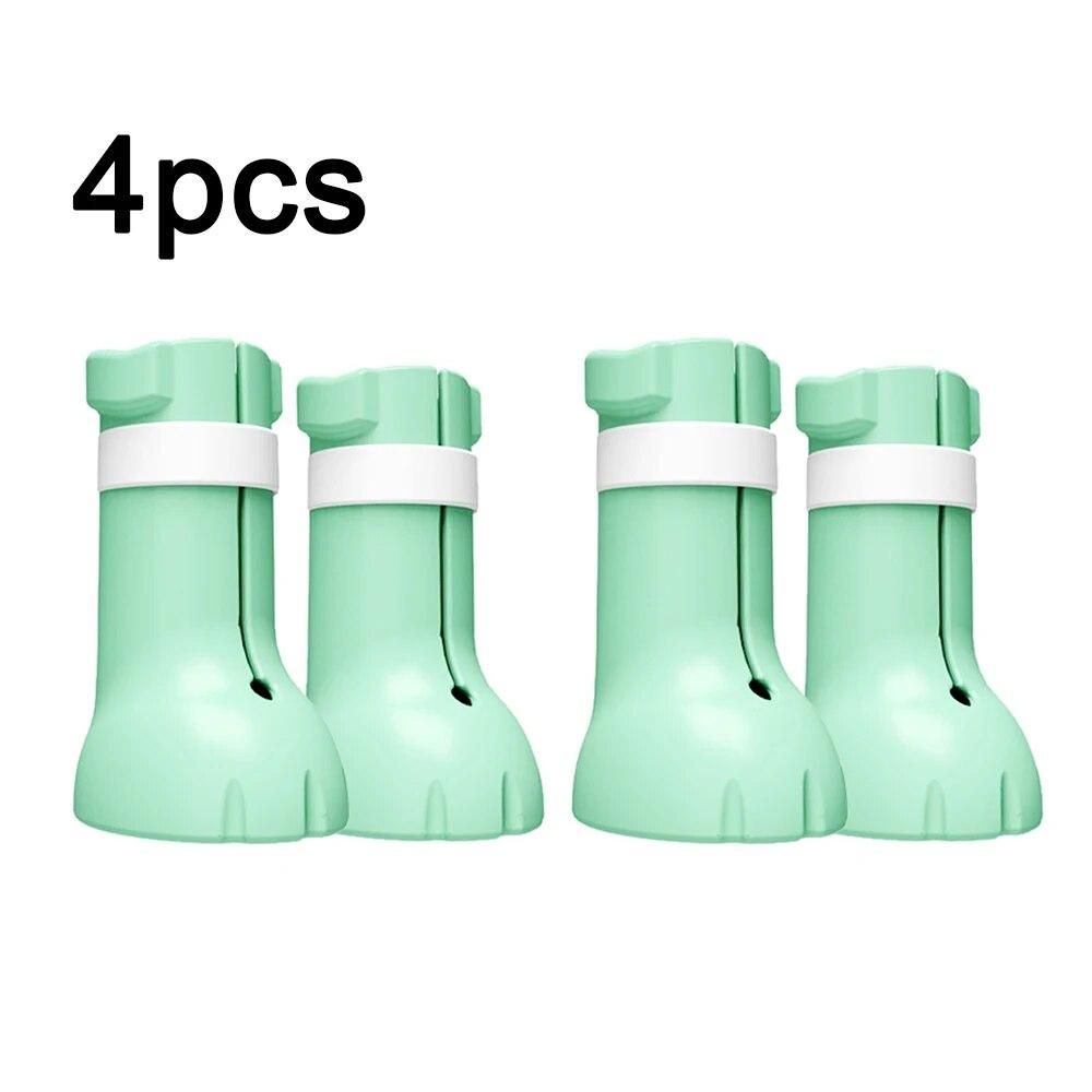 4pcs Adjustable Pet Cat Paw Protector For Bath Anti Scratching Soft Silicone Boots Shoes Trim Nail Cover Pet Grooming Supplies