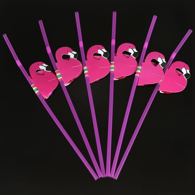 50Pcs/Set Cute Plastic Straws For Birthday Wedding Baby
