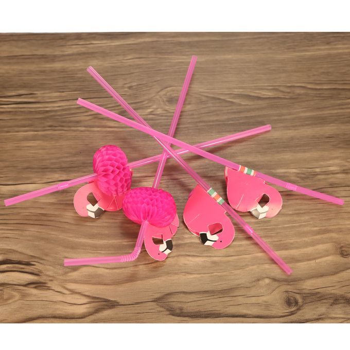 50Pcs/Set Cute Plastic Straws For Birthday Wedding Baby