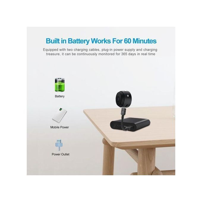 4K Mini WiFi IP Camera Hidden Built-in Battery CCTV