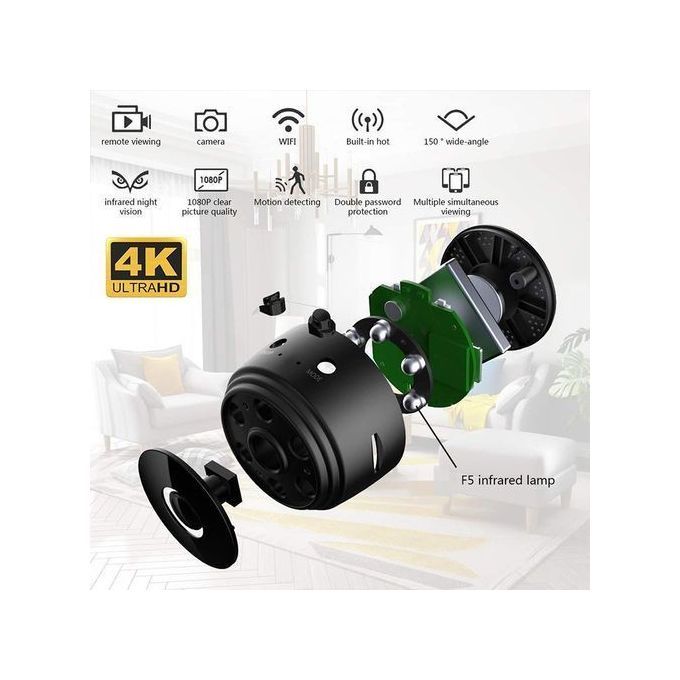 4K Mini WiFi IP Camera Hidden Built-in Battery CCTV