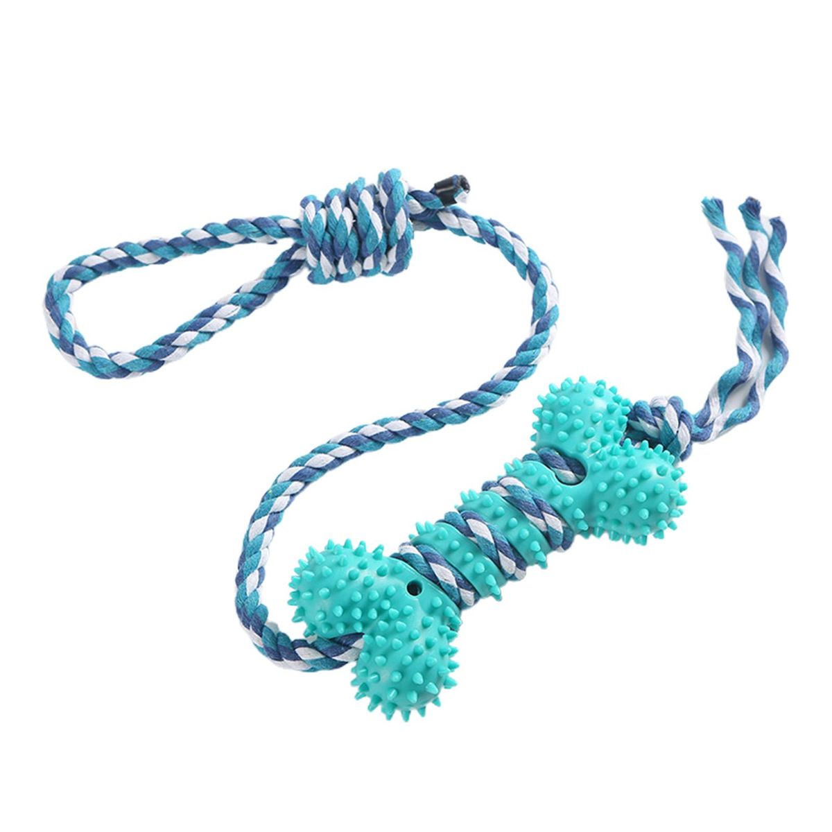 Dog Toy Bone Shaped Pet Puppy Dog Teeth Grinding Toy Blue