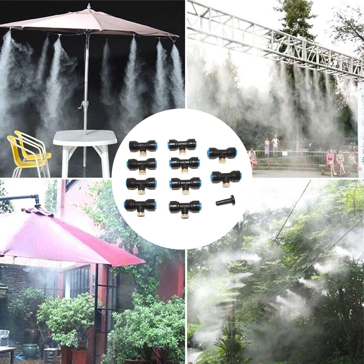 10 Set Misting Nozzles  Fog Nozzles Mist Nozzle  Garden