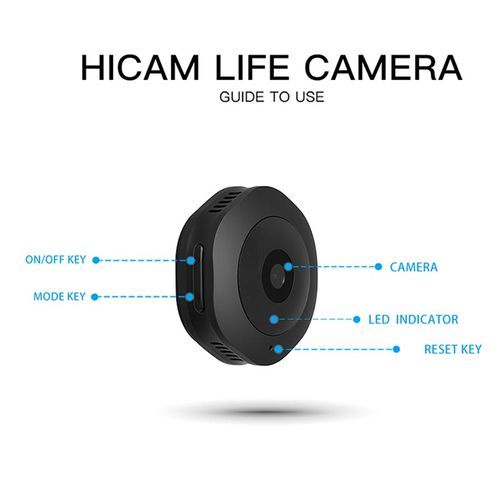 H6 Wifi Micro Camera Night Version Mini Action Camera Motion Sensor Camcorder Voice Video Recorder DV DVR Small Camera(Standard)(DV White)